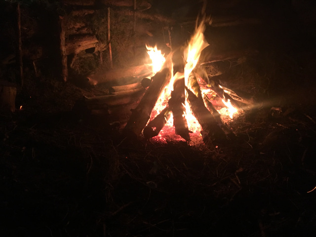 The magical moment around the fire